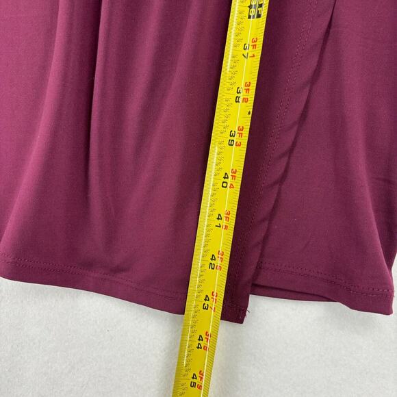 Torrid Faux Wrap Dress Size 1X Midi Surplice Stretch Knit Plum Purple - Picture 10 of 11